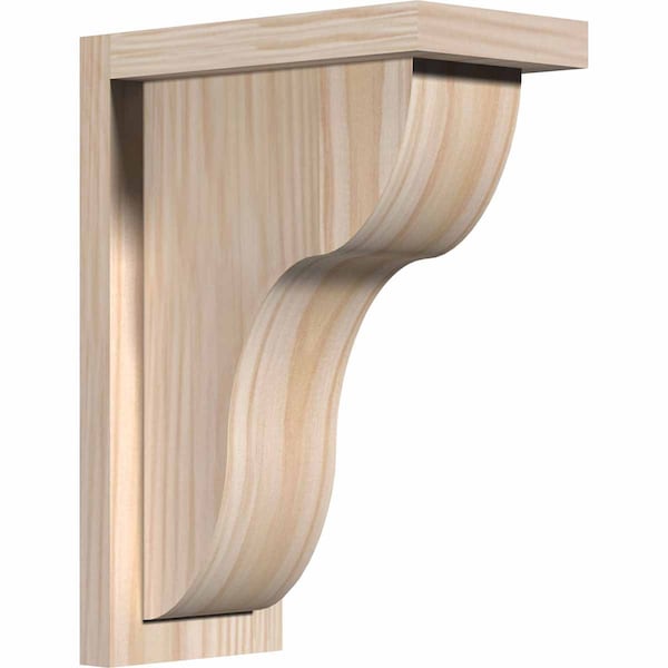 Ekena Millwork Carmel Smooth Corbel w/Backplate, Douglas Fir, 5 1/2"W x 10"D x 14"H COR06X10X14CAR01SDF - main